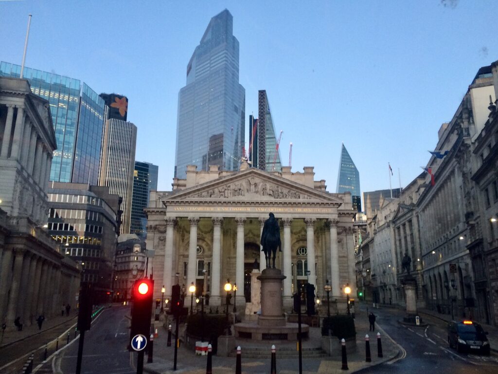 Bank junction in the City of London