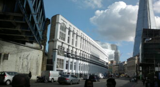 The Hop Exchange on Southwark Street, with the Shard behind
