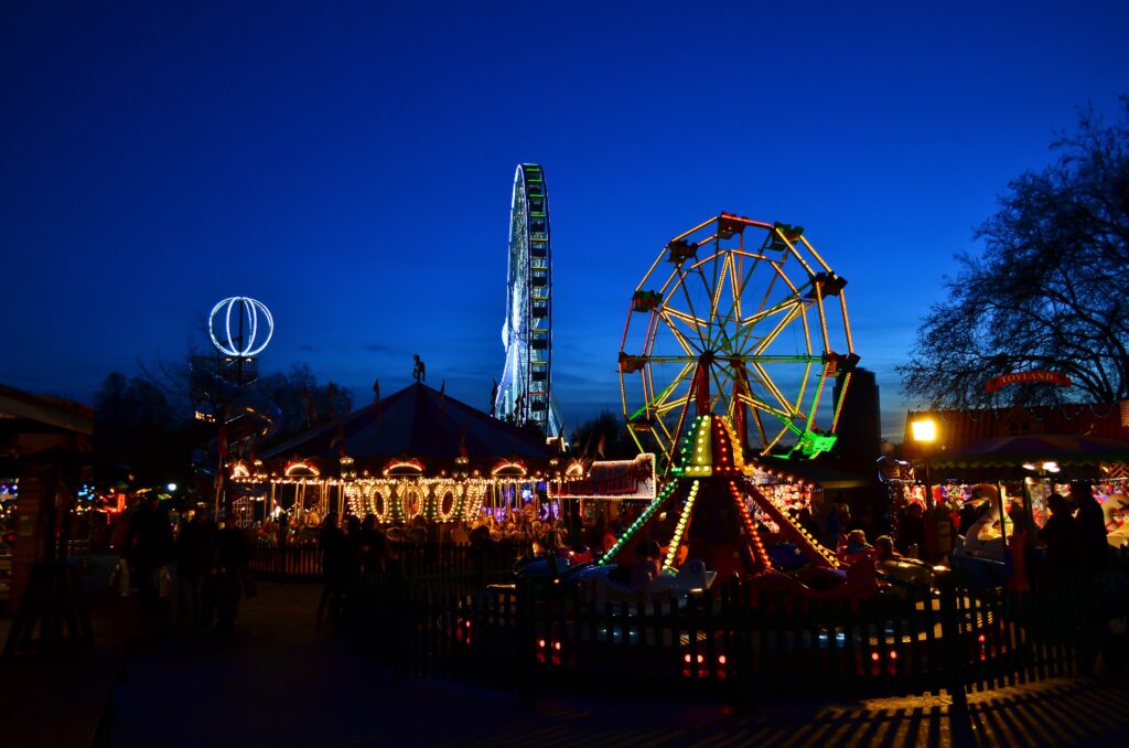Hyde Park Winter Wonderland at night