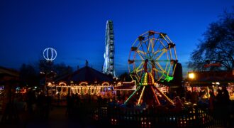 Hyde Park Winter Wonderland at night