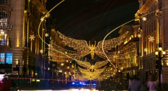 Christmas lights over Regent Street St James's